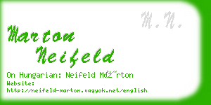 marton neifeld business card